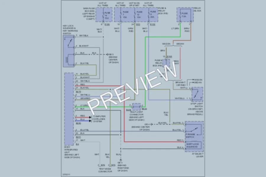 2008 Subaru Impreza Shift Interlock wiring diagram preview