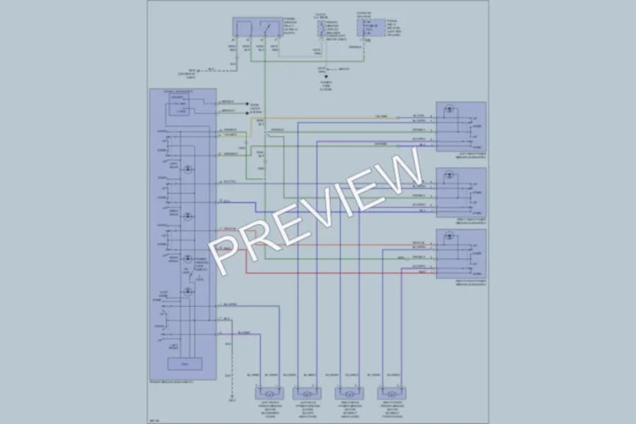2008 Subaru Outback Power Windows wiring diagram preview