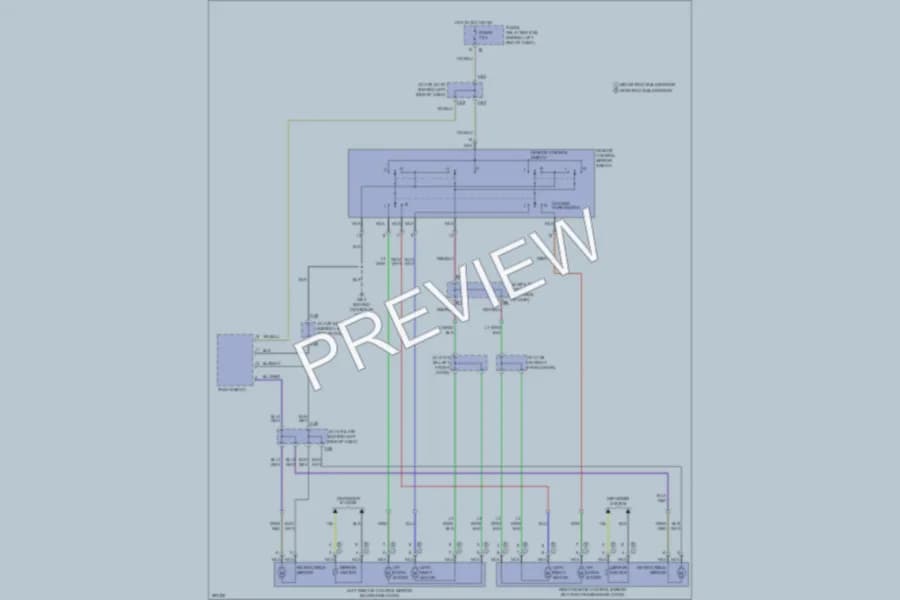 2008 Subaru Tribeca Power Mirrors wiring diagram preview