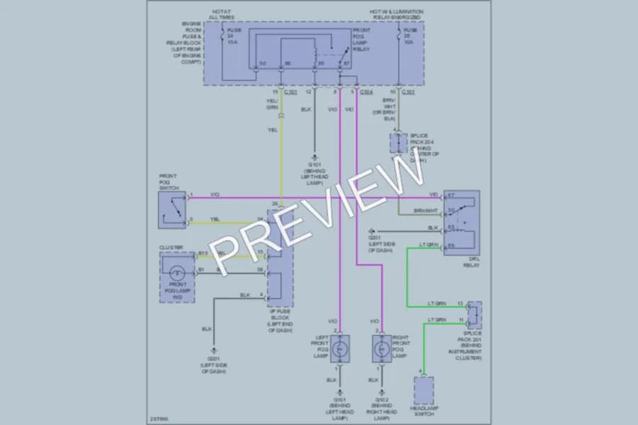 2008 Suzuki Forenza Headlights wiring diagram preview