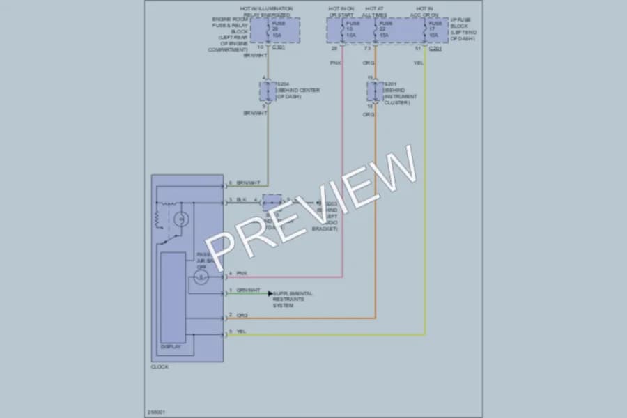 2008 Suzuki Forenza Instrument Cluster wiring diagram preview