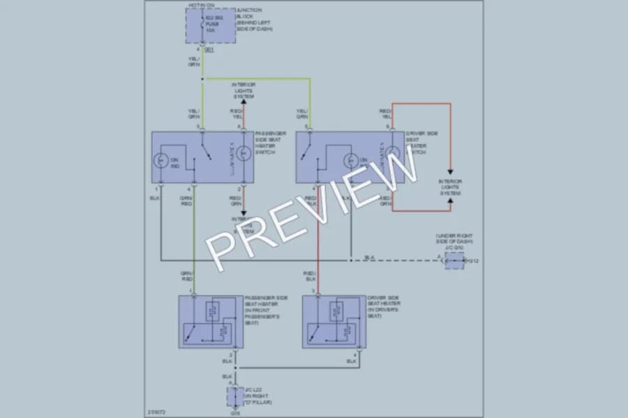 2008 Suzuki GrandVitara Power Seats wiring diagram preview