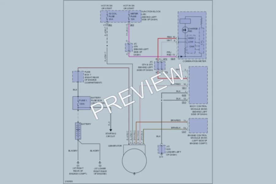 2008 Suzuki GrandVitara Starting Charging wiring diagram preview