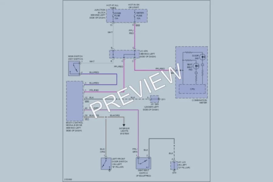 2008 Suzuki GrandVitara Warning Systems wiring diagram preview