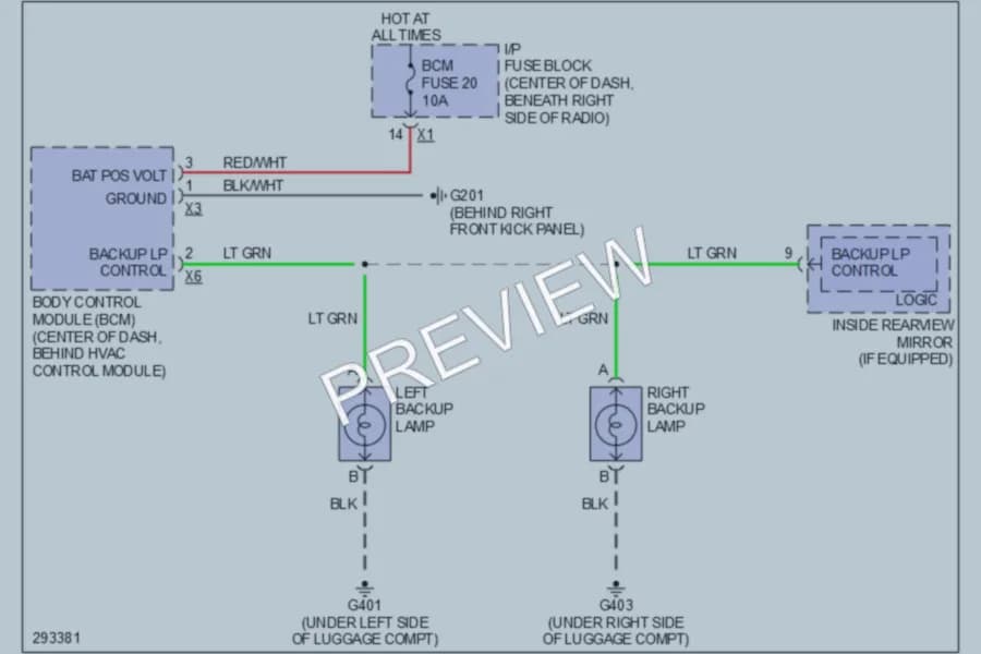 2008 Suzuki XL7 Exterior Lights wiring diagram preview