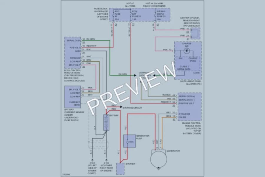 2008 Suzuki XL7 Starting Charging wiring diagram preview
