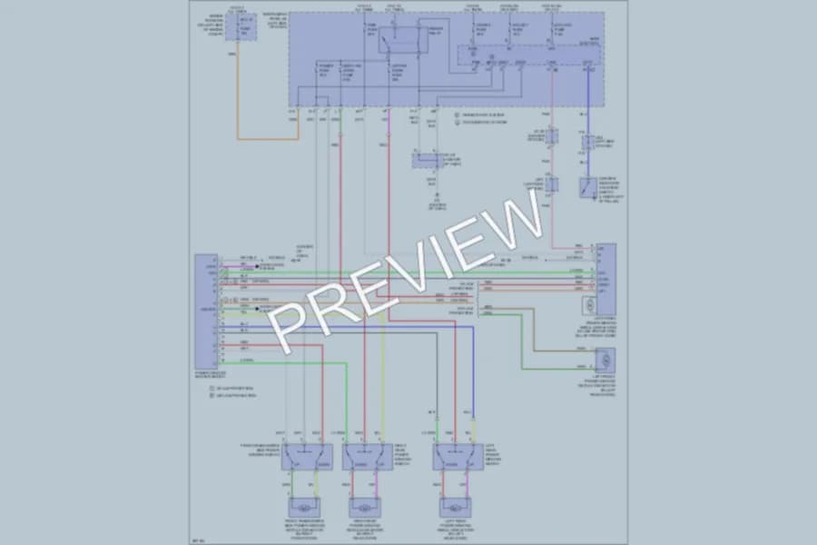2008 Toyota Camry Power Windows wiring diagram preview