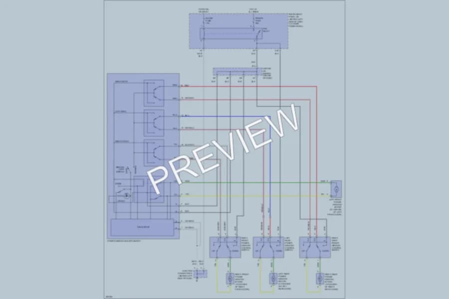 2008 Toyota Corolla Power Windows wiring diagram preview