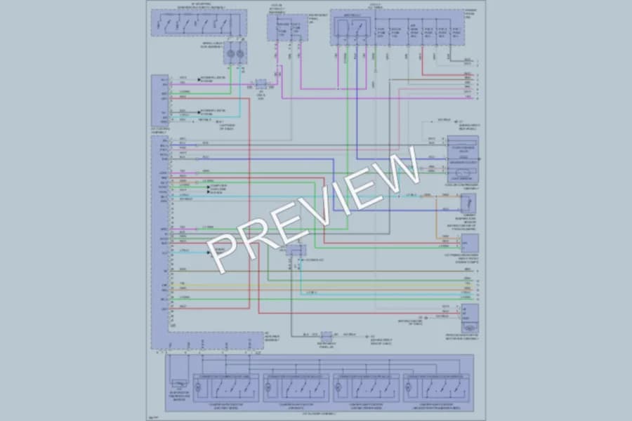 2008 Toyota Highlander Air Conditioning wiring diagram preview