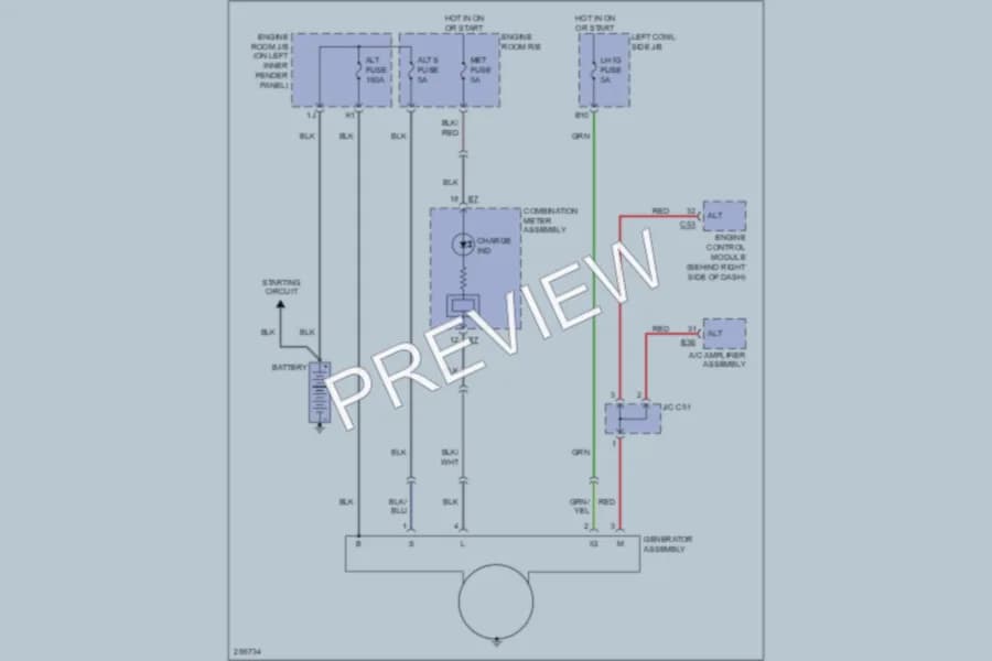 2008 Toyota LandCruiser Starting Charging wiring diagram preview