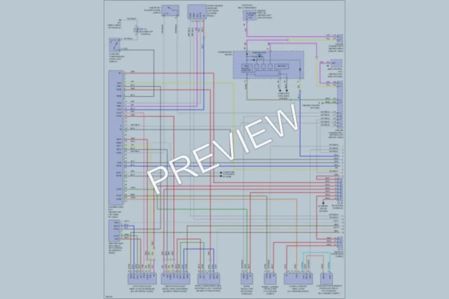 2008 Toyota Prius Power Door Locks wiring diagram preview