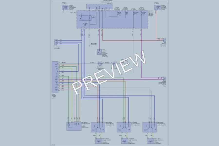 2008 Toyota Prius Power Windows wiring diagram preview
