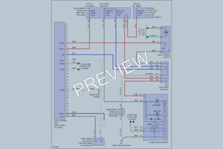 2008 Toyota RAV4 Transmission wiring diagram preview