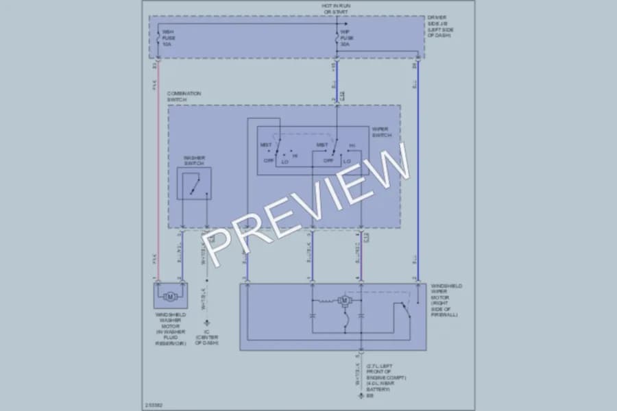 2008 Toyota Tacoma Wiper Washer wiring diagram preview