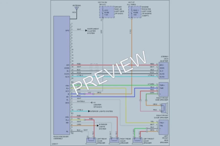 2008 Toyota Tundra Radio wiring diagram preview