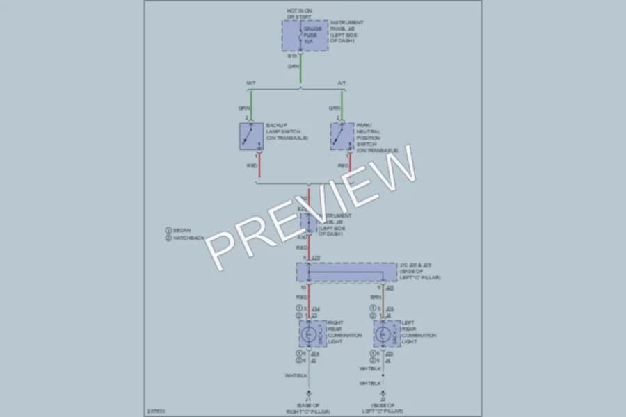 2008 Toyota Yaris Exterior Lights wiring diagram preview