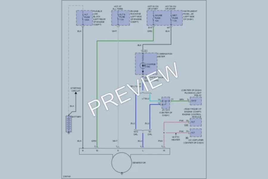 2008 Toyota Yaris Starting Charging wiring diagram preview