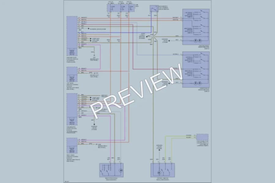 2008 Volkswagen Eos Power Windows wiring diagram preview