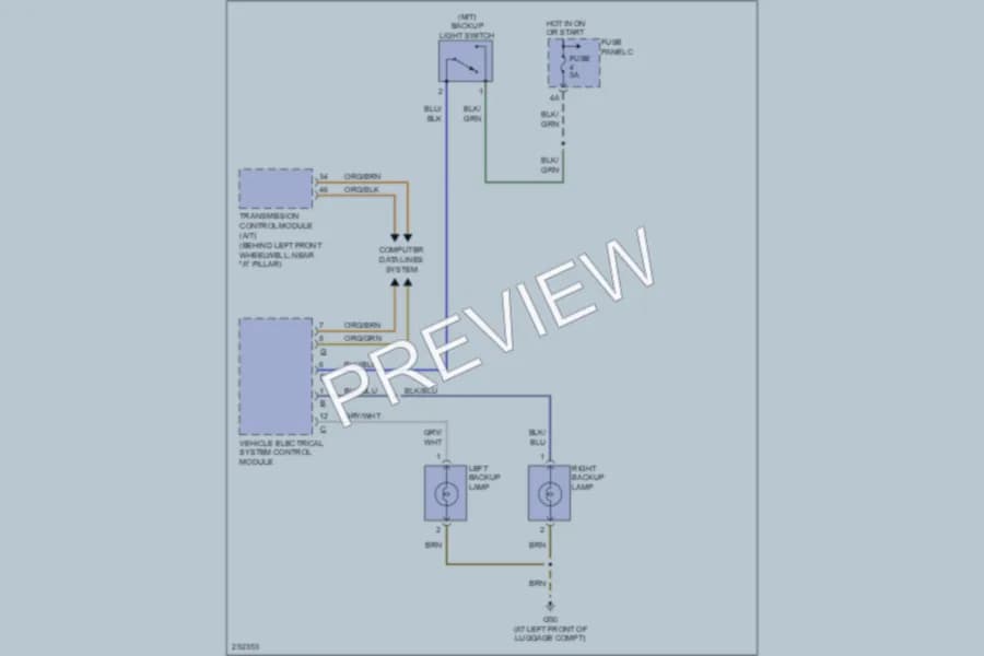 2008 Volkswagen GLI Exterior Lights wiring diagram preview