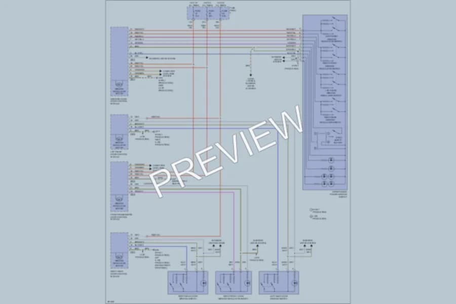 2008 Volkswagen GLI Power Windows wiring diagram preview