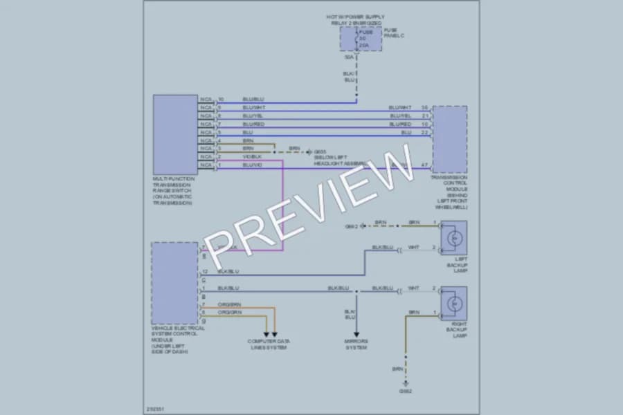 2008 Volkswagen GTI Exterior Lights wiring diagram preview