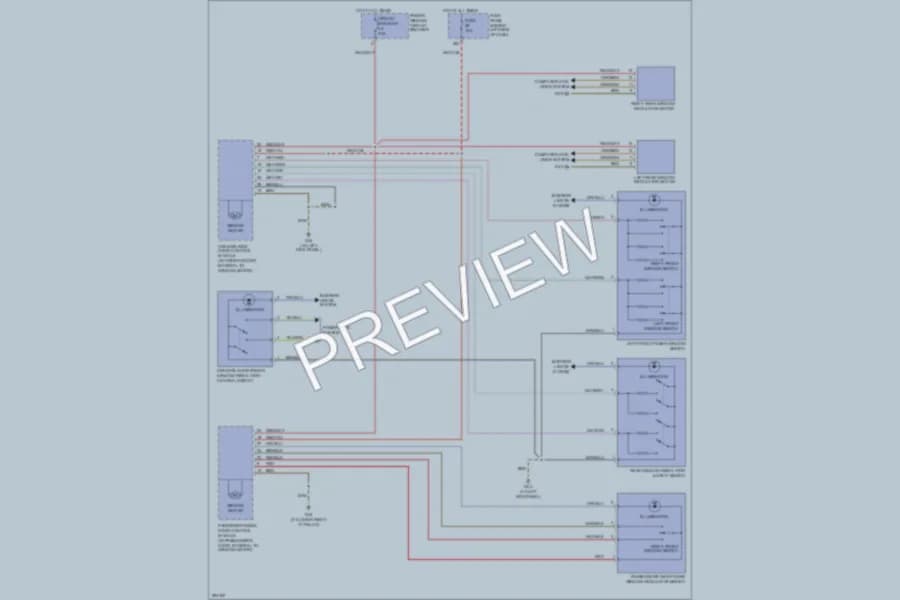 2008 Volkswagen NewBeetle Power Windows wiring diagram preview