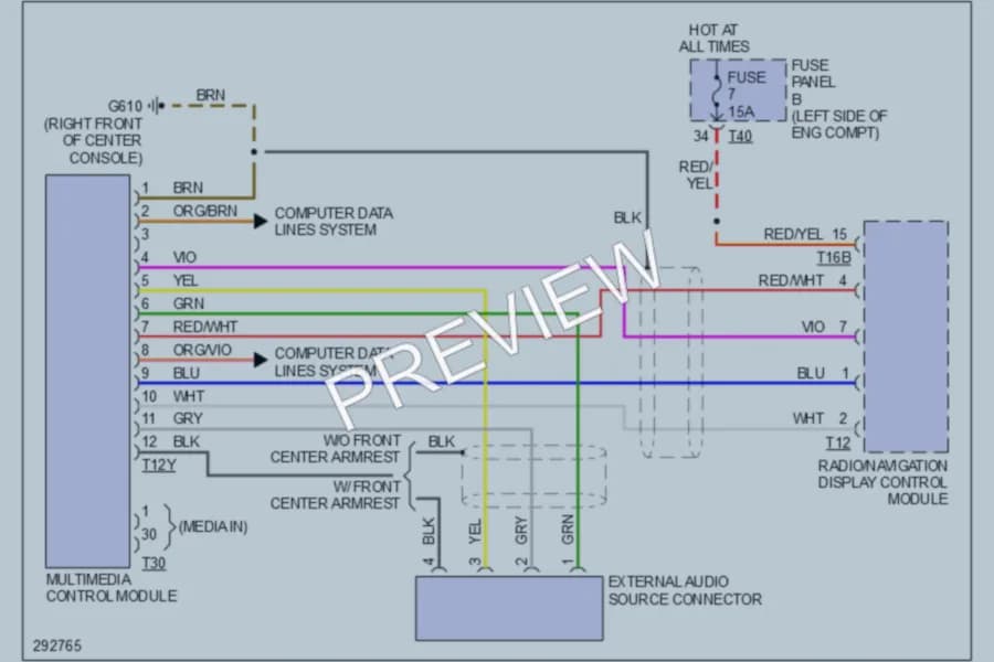 2008 Volkswagen Passat Radio wiring diagram preview