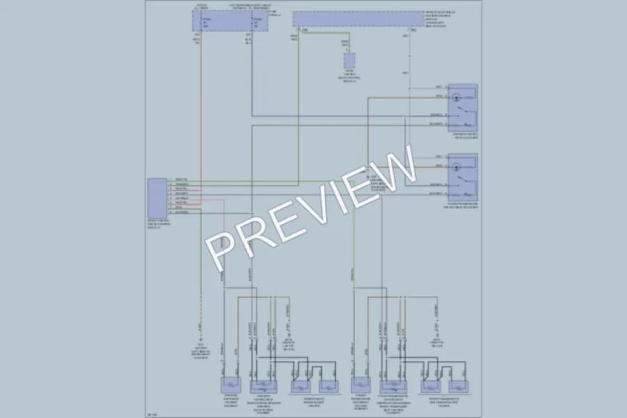 2008 Volkswagen Touareg Power Seats wiring diagram preview