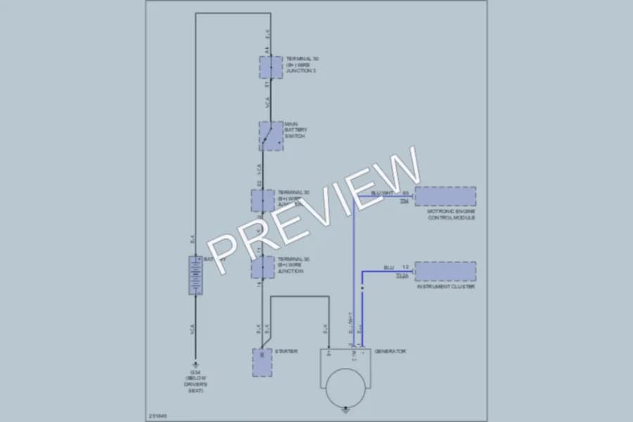 2008 Volkswagen Touareg Starting Charging wiring diagram preview