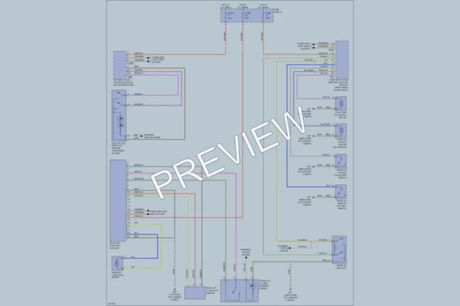2008 Volkswagen Touareg Trunk Tailgate Fuel Door wiring diagram preview