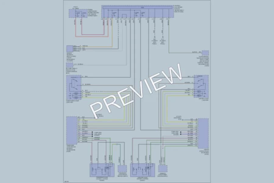2008 Volvo C70 Power Door Locks wiring diagram preview