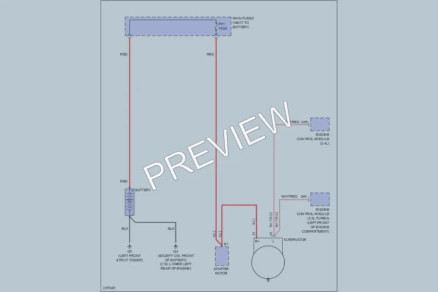 2008 Volvo C70 Starting Charging wiring diagram preview