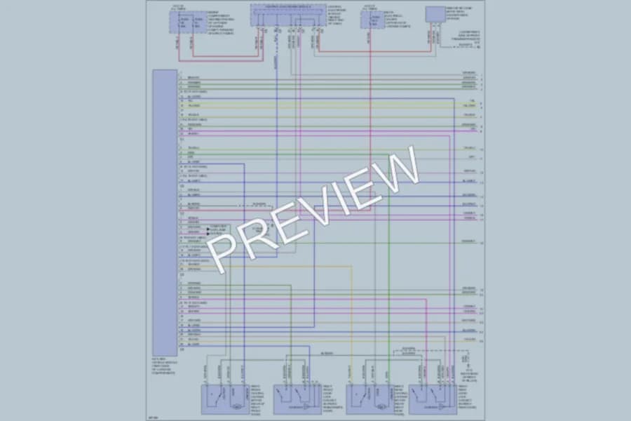 2008 Volvo S80 Power Door Locks wiring diagram preview