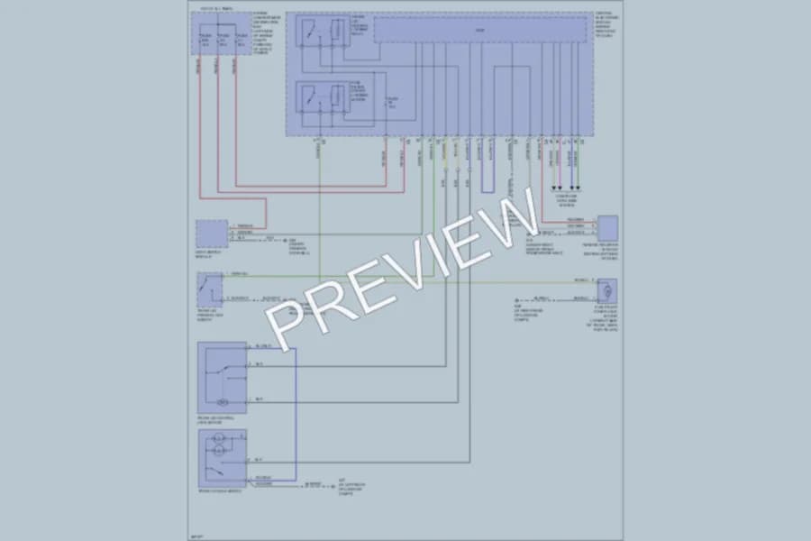 2008 Volvo S80 Trunk Tailgate Fuel Door wiring diagram preview