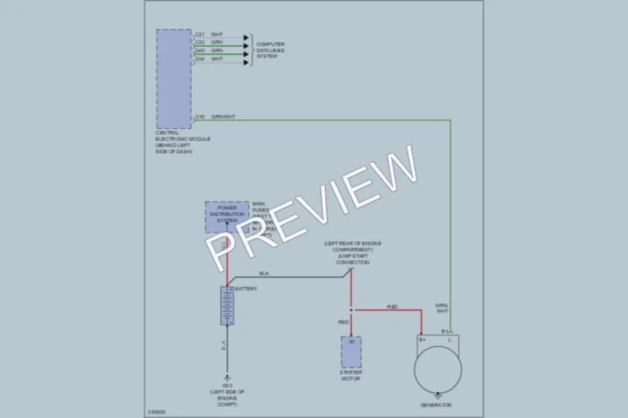 2008 Volvo V70 Starting Charging wiring diagram preview