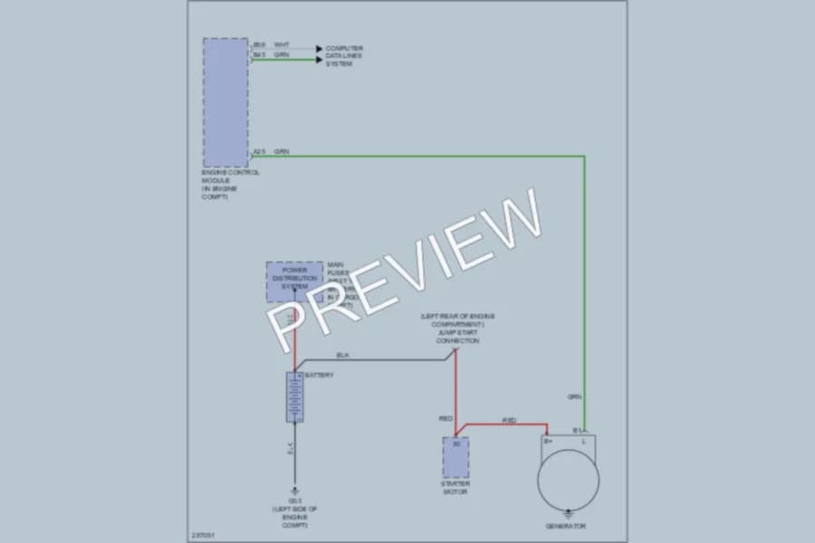 2008 Volvo XC90 Starting Charging wiring diagram preview