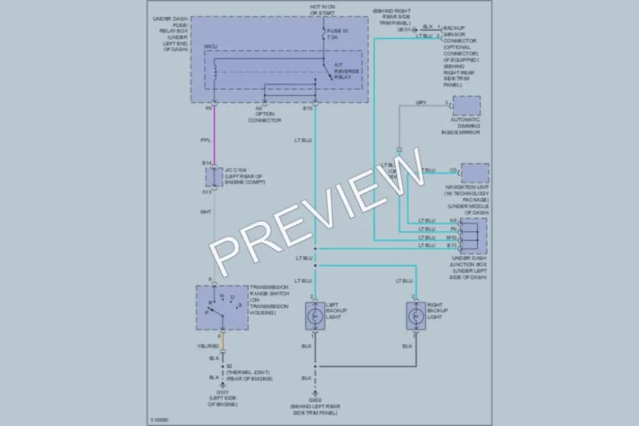 2009 Acura RDX Exterior Lights wiring diagram preview