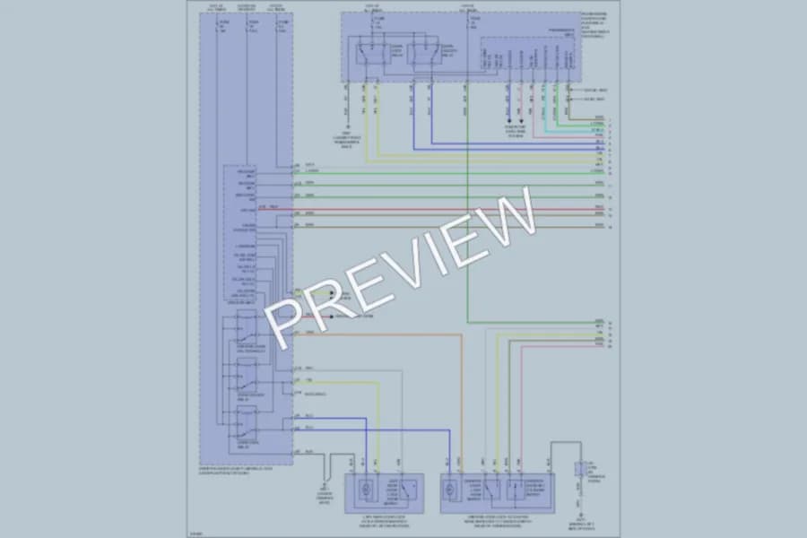 2009 Acura TL Power Door Locks wiring diagram preview