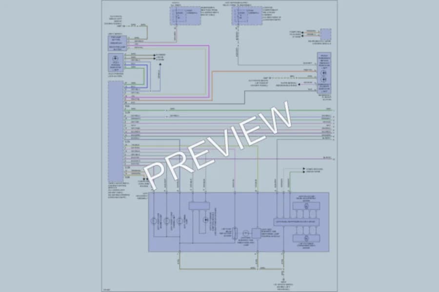 2009 Audi A4 Headlights wiring diagram preview