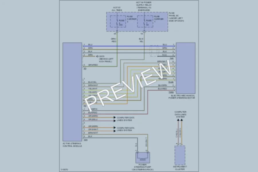 2009 Audi A5 Electronic Power Steering wiring diagram preview