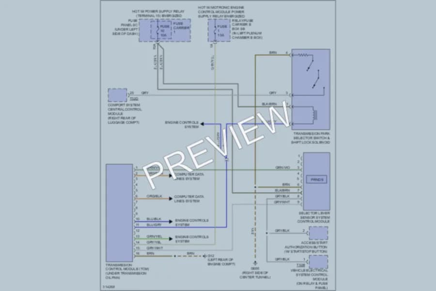 2009 Audi A5 Transmission wiring diagram preview