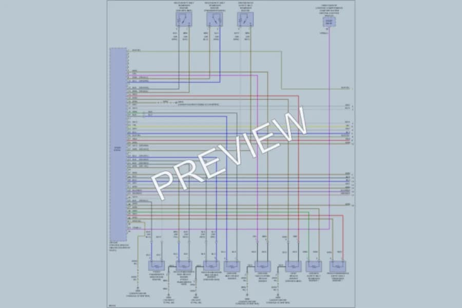2009 Audi A8 Supplemental Restraints wiring diagram preview