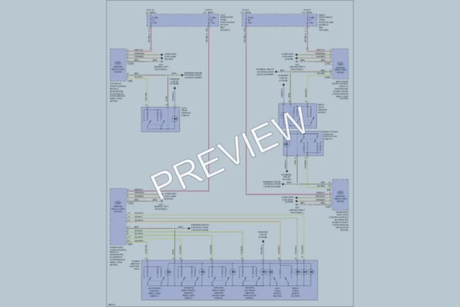 2009 Audi A8L Power Windows wiring diagram preview