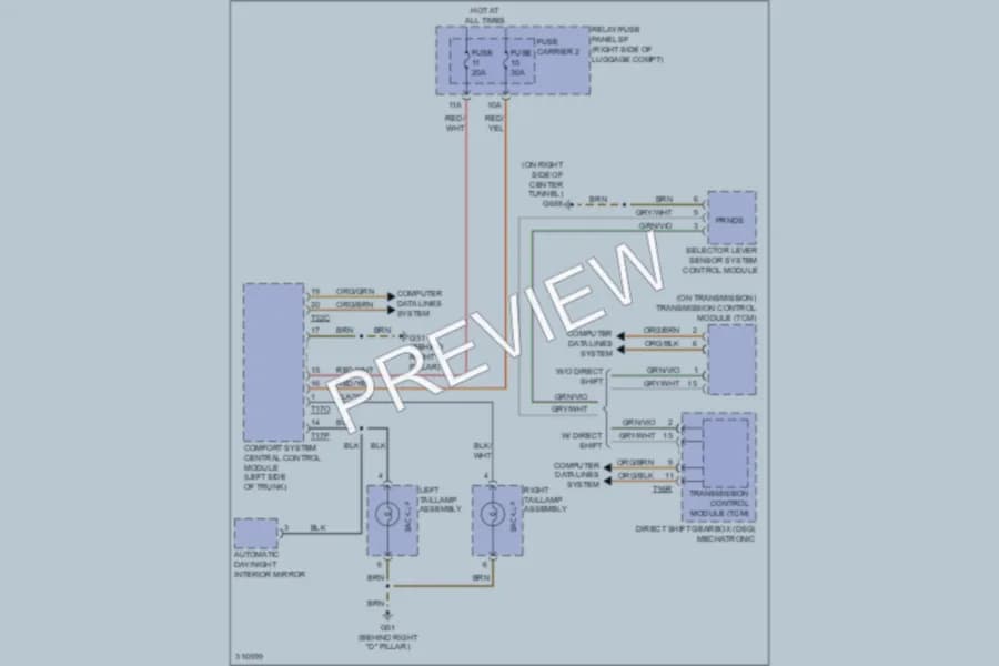 2009 Audi Q5 Exterior Lights wiring diagram preview