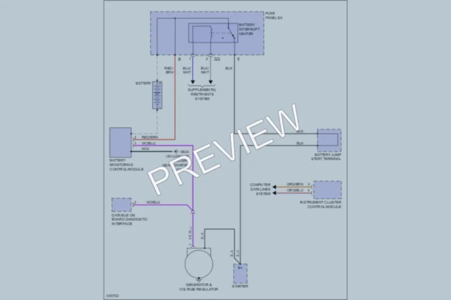 2009 Audi Q5 Starting Charging wiring diagram preview