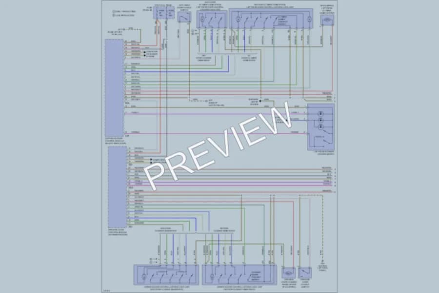 2009 Audi S6 Power Door Locks wiring diagram preview
