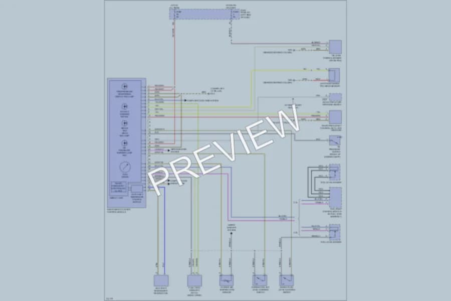 2009 Audi TT Instrument Cluster wiring diagram preview