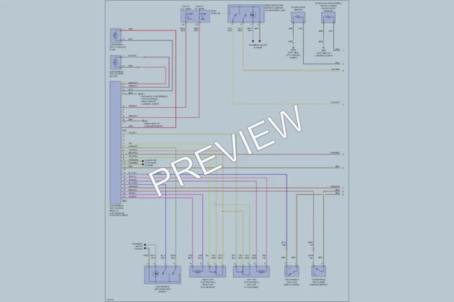 2009 Audi TT Power Top Sunroof wiring diagram preview