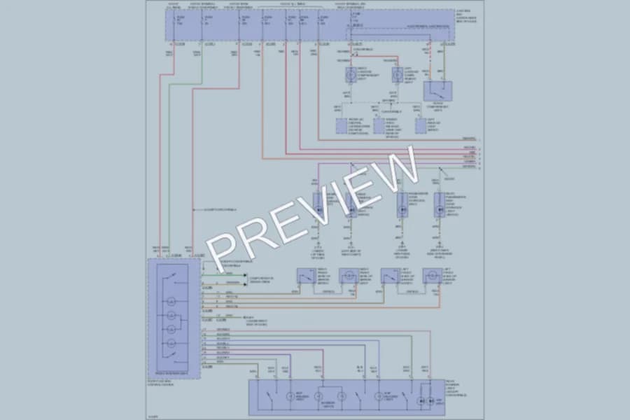 2009 BMW 328i Interior Lights wiring diagram preview