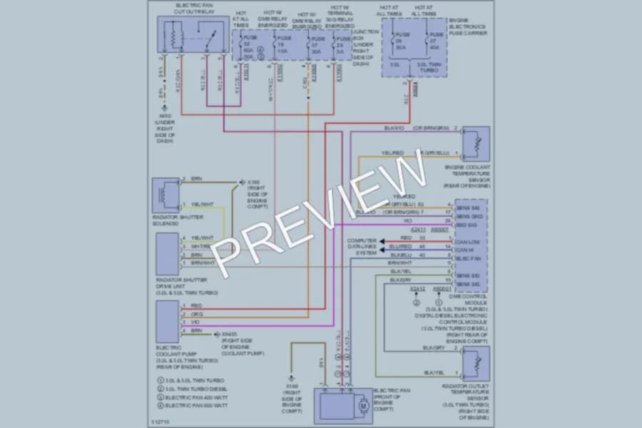 2009 BMW 335d Cooling Fan wiring diagram preview